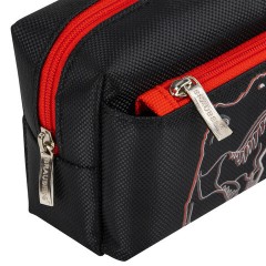 Пенал мягкий BRAUBERG, 2 отделения, полиэстер, "Roar", черный, 21х9х6 см, 272347 - фото 4