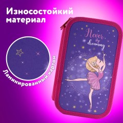 Пенал ЮНЛАНДИЯ, 2 отделения, ламинированный картон, 19х11 см, "Dancing girl", 270885 Пенал ЮНЛАНДИЯ, 2 отделения, ламинированный картон, 19х11 см, "Dancing girl", 270885 - фото 7