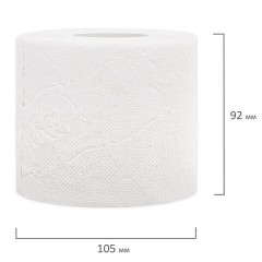 Бумага туалетная бытовая, спайка 4 шт., 2-слойная (4х15 м), VEIRO Classic (Вейро), белая, 5с24 - фото 12