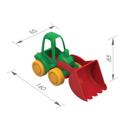 Трактор игрушечный "Нордик", пластиковый, 16,2x6,8x8,6 см, НОРДПЛАСТ, 106/1 Трактор игрушечный "Нордик", пластиковый, 16,2x6,8x8,6 см, НОРДПЛАСТ, 106/1 - фото 3