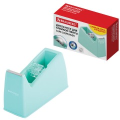 Диспенсер для клейкой ленты шириной до 26 мм, МЯТНЫЙ (лента в подарок!), утяжеленный большой, BRAUBERG, 701461 - фото 2