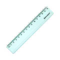 Линейка пластиковая 15 см BRAUBERG "PASTEL", тонированная, ассорти, 117012 - фото 2