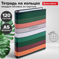 Тетрадь на кольцах А5 175х215 мм, 120 листов, твердый картон, клетка, BRAUBERG, "Classic", 404718 Тетрадь на кольцах А5 175х215 мм, 120 листов, твердый картон, клетка, BRAUBERG, "Classic", 404718 - фото 10