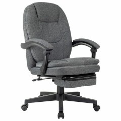 Кресло офисное CH-868MSG-BF, синхромеханизм, вибромодуль, подставка для ног, ткань, серое, 1998751