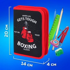 Пенал ПИФАГОР, 1 отделение, 2 откидные планки, полиэстер, 20х14 см, "Boxing", 272289 Пенал ПИФАГОР, 1 отделение, 2 откидные планки, полиэстер, 20х14 см, "Boxing", 272289 - фото 12