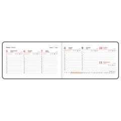 Еженедельник датированный 2026 МАЛЫЙ ФОРМАТ 105х160 мм, А6, BRAUBERG "Blaze", фольга, голубой, 117214 - фото 11