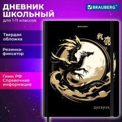 Дневник 1-11 класс 48 л., твердый, BRAUBERG, матовая ламинация, резинка, закладка-ляссе, с подсказом, "Дракон", 107240 - фото 21