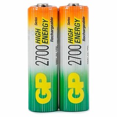Батарейки аккумуляторные Ni-Mh пальчиковые КОМПЛЕКТ 2 шт. АА (HR6) 2650 mAh, GP, 270AAHC-2DECRC2 Батарейки аккумуляторные Ni-Mh пальчиковые КОМПЛЕКТ 2 шт. АА (HR6) 2650 mAh, GP, 270AAHC-2DECRC2 - фото 2
