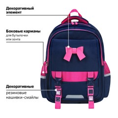Рюкзак BRAUBERG SNAP, 2 отделения, 3 кармана, "Elegant bow", 39х28х16 см, 273129 - фото 11