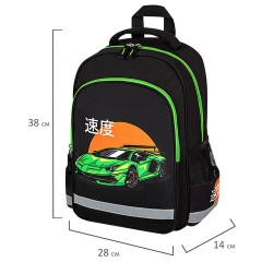 Рюкзак ПИФАГОР SCHOOL, 1 отделение, 3 кармана, "Dive into drive", 38x28х14 см, 272076 Рюкзак ПИФАГОР SCHOOL, 1 отделение, 3 кармана, "Dive into drive", 38x28х14 см, 272076 - фото 7
