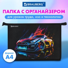 Папка для труда на молнии BRAUBERG А4, 2 отделения, органайзер, "Neon drift", 272213 Папка для труда на молнии BRAUBERG А4, 2 отделения, органайзер, "Neon drift", 272213 - фото 6