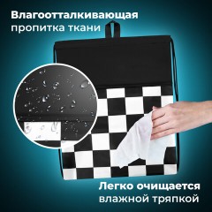 Мешок для обуви BRAUBERG БОЛЬШОЙ, с ручкой, карман на молнии, сетка, 49х41 см, "Black and White", 273452 Мешок для обуви BRAUBERG БОЛЬШОЙ, с ручкой, карман на молнии, сетка, 49х41 см, "Black and White", 273452 - фото 8