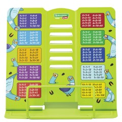 Подставка для книг и учебников большая BRAUBERG KIDS "Funny Pigeons" с таблицей умножения, регулируемый угол наклона, металлическая, 238961 - фото 4