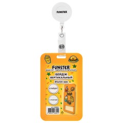 Бейдж вертикальный с 3D-печатью "Street food" (85х54 мм), с рулеткой, СЛАЙДЕР, FUNSTER (ФАНСТЕР), 238843 - фото 2