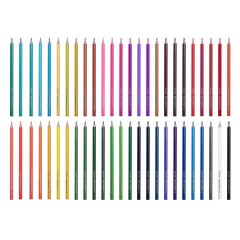 Карандаши цветные BRAUBERG PREMIUM 50 цветов в тубе, трехгранные, грифель 3,3 мм, натуральное дерево, 181935 - фото 2