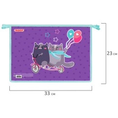 Папка для тетрадей ПИФАГОР А4, 1 отделение, картон/пластик, на молнии, "Bike cats", 272125 Папка для тетрадей ПИФАГОР А4, 1 отделение, картон/пластик, на молнии, "Bike cats", 272125 - фото 5