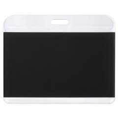 Бейдж горизонтальный для пропуска и ID-карт, 54х85 мм, черный, BRAUBERG ULTRA, 238916 - фото 3