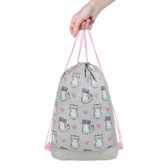 Мешок для обуви ЮНЛАНДИЯ с ручками, боковой карман на молнии, 46х36 см, "Kitties", 272407 Мешок для обуви ЮНЛАНДИЯ с ручками, боковой карман на молнии, 46х36 см, "Kitties", 272407 - фото 5