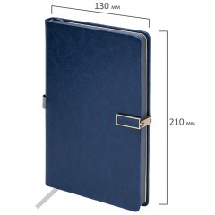 Скетчбук, слоновая кость 140 г/м2 130х210 мм, 80 л., КОЖЗАМ, застежка металл, BRAUBERG ART CLASSIC, "Inspiration", под кожу, синий, 116465 Скетчбук, слоновая кость 140 г/м2 130х210 мм, 80 л., КОЖЗАМ, застежка металл, BRAUBERG ART CLASSIC, "Inspiration", под кожу, синий, 116465 - фото 3