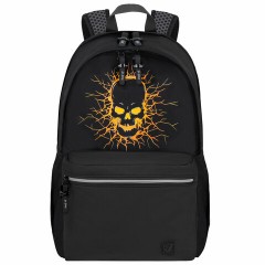 Рюкзак BRAUBERG FASHION CITY универсальный, 2 отделения, Skull, черный, 46х31х15 см, 272572 Рюкзак BRAUBERG FASHION CITY универсальный, 2 отделения, Skull, черный, 46х31х15 см, 272572 - фото 2