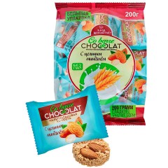 Конфеты мультизлаковые CO BARRE DE CHOCOLAT с цельным миндалем, 200 г, пакет, БП-00001137 - фото 2