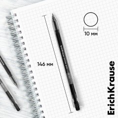 Ручка гелевая автоматическая ERICH KRAUSE "Crystal Note Matic Classic", линия 0,5 мм, черная, 63122 - фото 2