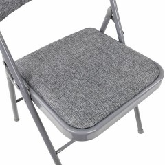 Стул складной BRABIX "Golf Plus CF-003 КОМФОРТ", серый каркас, серая ткань, 532890 - фото 13