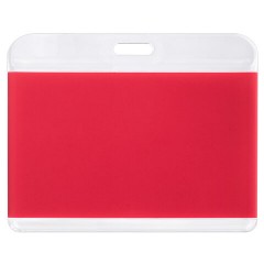 Бейдж горизонтальный для пропуска и ID-карт, 54х85 мм, красный, BRAUBERG ULTRA, 238915 - фото 3