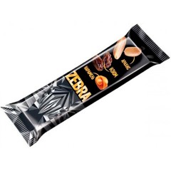 Батончик вафельный глазированный ZEBRA с изюмом и арахисом в мягкой карамели, 40 г, в шоу-боксе, ЯВ252 - фото 2