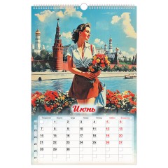 Календарь на гребне с ригелем 2027 г., 30х45 см, BRAUBERG, "Советские плакаты", 118375 - фото 8