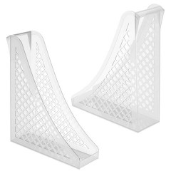 Лоток вертикальный для бумаг BRAUBERG ECO, 240х80х290 мм, сетчатый, прозрачный, 239016 - фото 3