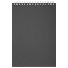 Блокнот А5, 80 л., силиконовый гребень, обложка пластик, клетка, BRAUBERG, серый, 117562 - фото 2