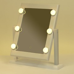 Зеркало для макияжа гримерное, 6 LED-ламп, 3 режима свечения, размер 21х29 см, работа от USB или 4хAA, цвет белый, WBZ (ВБЗ), 609334 - фото 9
