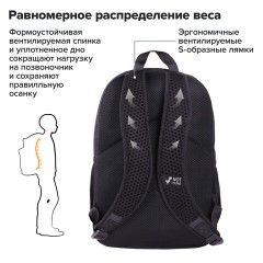Рюкзак BRAUBERG FASHION CITY универсальный, 2 отделения, Not found, черный, 46х31х15 см, 272571 Рюкзак BRAUBERG FASHION CITY универсальный, 2 отделения, Not found, черный, 46х31х15 см, 272571 - фото 14