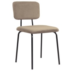 Стулья BRABIX "Dream CF-090", КОМПЛЕКТ 4 шт., черный каркас, ткань бежевая, 533251 - фото 2