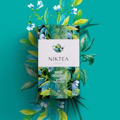 Чай NIKTEA "Молочный улун" зеленый, 25 пакетиков в конвертах по 2 г, TALTHA-DP0059 - фото 2