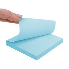 Блок самоклеящийся (стикеры) STAFF STANDARD, ПАСТЕЛЬНЫЙ 76х76 мм, голубой, 100 листов, 116574 - фото 4