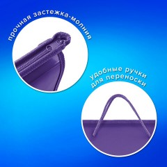 Папка на молнии с ручками ПИФАГОР, А4, 1 отделение, пластик, 55 мм, фиолетовая, 228237 Папка на молнии с ручками ПИФАГОР, А4, 1 отделение, пластик, 55 мм, фиолетовая, 228237 - фото 8