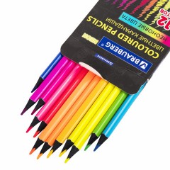 Карандаши цветные BRAUBERG NEON, 12 неоновых цветов, трехгранные, грифель 3 мм, черное дерево, 181852 Карандаши цветные BRAUBERG NEON, 12 неоновых цветов, трехгранные, грифель 3 мм, черное дерево, 181852 - фото 6