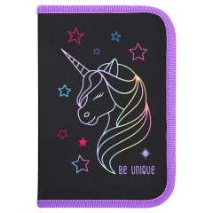 Пенал BRAUBERG с наполнением, 1 отделение, 1 откидная планка, 24 предмета, 21х14 см, "Radiant unicorn", 273532 - фото 2