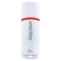 Флеш-память Smartbuy Crown, 8Gb, USB 2.0, бел, SB8GBCRW-W - фото 3