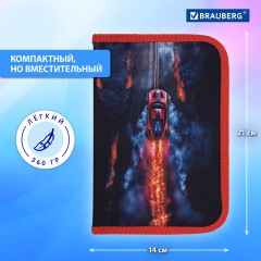 Пенал BRAUBERG с наполнением, 1 отделение, 1 откидная планка, 24 предмета, 21х14 см, "Foggy car", 273533 - фото 14