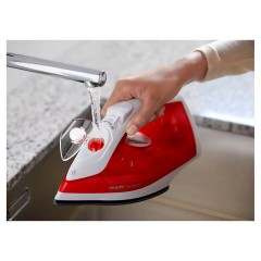 Утюг PHILIPS GC1742/40, 2000 Вт, антипригарное покрытие, самоочистка, красный - фото 6