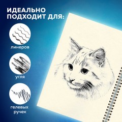 Скетчбук, слоновая кость 150 г/м2, 210х297 мм, 30 л., гребень, BRAUBERG ART CLASSIC, 128947 Скетчбук, слоновая кость 150 г/м2, 210х297 мм, 30 л., гребень, BRAUBERG ART CLASSIC, 128947 - фото 12