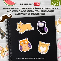 Скетчбук для маркеров, бумага ВХИ ГОЗНАК 200 г/м2 190х190 мм, 40 л., гребень, твёрдая обложка, ЧЕРНЫЙ, BRAUBERG ART CLASSIC, 115081 Скетчбук для маркеров, бумага ВХИ ГОЗНАК 200 г/м2 190х190 мм, 40 л., гребень, твёрдая обложка, ЧЕРНЫЙ, BRAUBERG ART CLASSIC, 115081 - фото 6