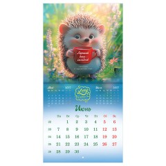 Календарь настенный перекидной 2027 г., BRAUBERG, 12 листов, 21,4х42,8 см, МИНИ, "Magic animals", 118431