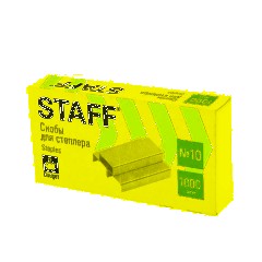 Скобы для степлера №10, 1000 штук, STAFF ECO, до 20 листов, 274044