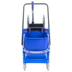 Тележка уборочная BRABIX, 2 съемных ведра 23 л, механический отжим, пластиковый каркас, 606659 - фото 3