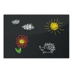 Доска магнитно-маркерная стеклянная 60х90 см, 3 магнита, ЧЕРНАЯ, BRAUBERG, 236748 - фото 4