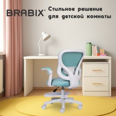 Кресло детское с подставкой для ног BRABIX "Sky MG-206", велюр, голубое, 533155 - фото 28